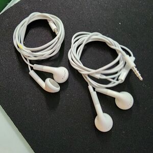 2 apple earphones